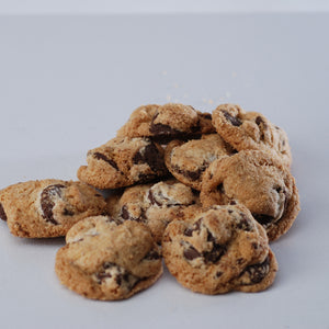 crispy chocolate chunk mini cookies