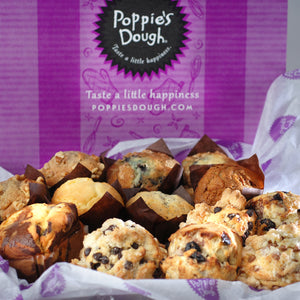 Poppie's Dough Gourmet Quadruple Chocolate Chip and Chocolate Chunk Brownies 4 - 1/4 Sheets/Case