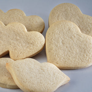 valentine butter shortbread hearts lips cookies