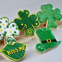 Load image into Gallery viewer, Poppie&#39;s Dough St. Patrick&#39;s Day Gifts Delivered Nationwide, Fresh Baked in Chicago, Shamrock Cookies, Leprechaun Cookies, St. Patrick&#39;s Day Gift Baskets, St. Pattys day gift
